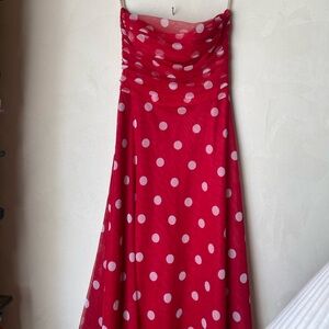 BCBG Red & White Polka Dot Dress